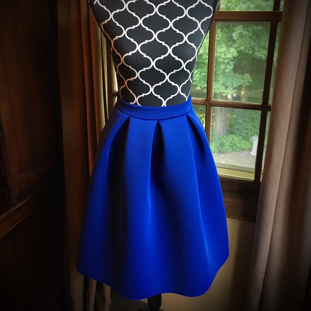 Cobalt blue scuba skirt